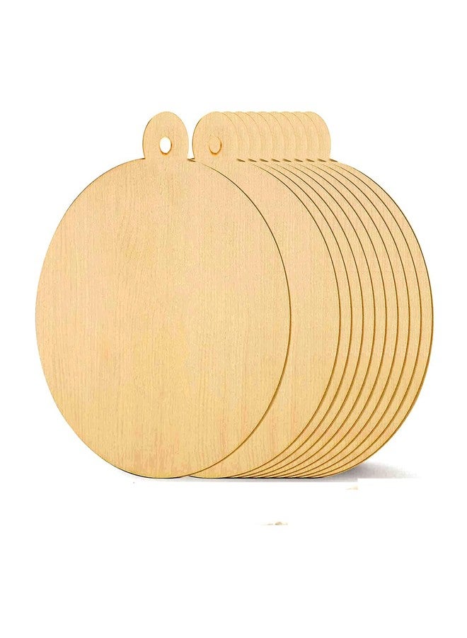 ROOT KRAFT [50pcs]-[ 5cmx5cm]-Round Wooden Pine MDF Cutouts Unfinished Tags for Key Chain,Slices Crafts,Xmas Holiday Hanging Decorations,Painting Wood Craft,MDF Plains,Resin Art Work - Image 1